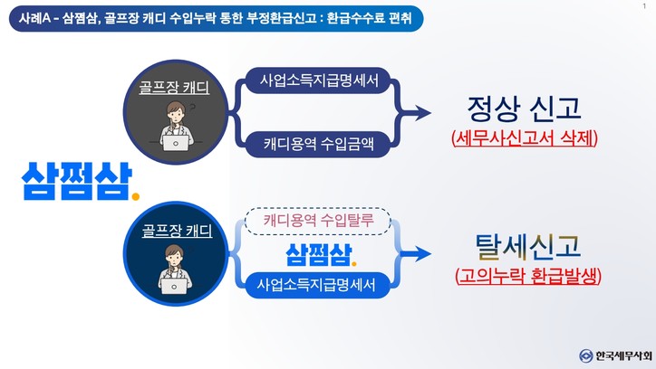 [세무사회가 주장한 한 세금환급 플랫폼의 부정환급 신고사례]