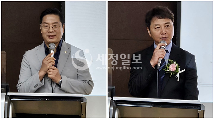 구재이 한국세무사회장이 추모사를 하고 있다. 유족 대표로 차남인 최종국 박사가 인사말을 하고 있다.