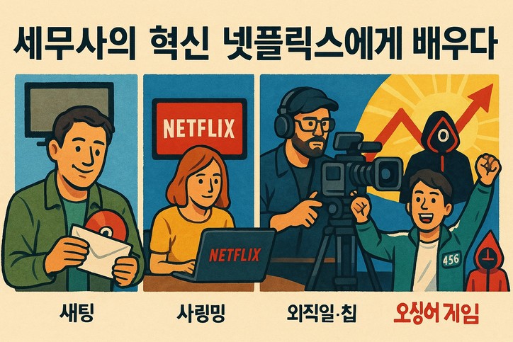 ’넷플릭스 사업 확장을 보고 세무사가 배울점’ 형상화_ChatGPT 4o [필자 제공]