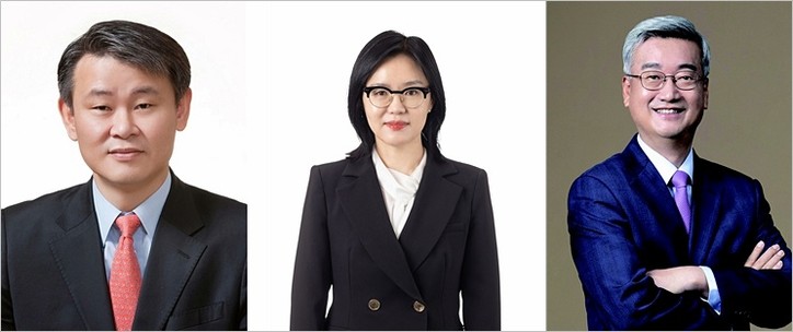 (왼쪽부터) 김동철 행정부회장, 조연주 연구부회장, 오기원 회계감리부회장.