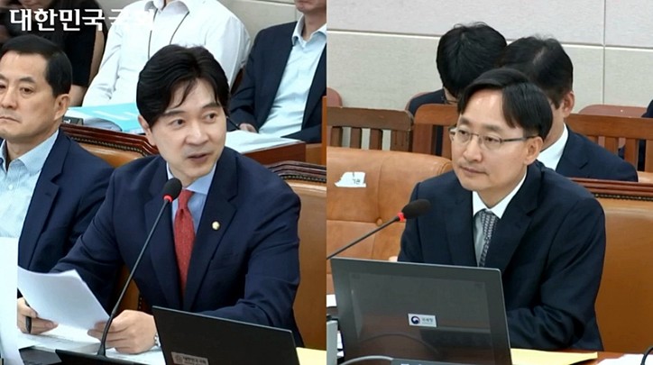 지난 7월 15일 국회 인사청문회에서 국민의힘 박성훈 의원이 임광현 국세청장 후보자에게 질의하고 있다.