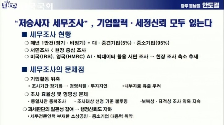 [국회 인터넷의사중계시스템: 2025년도 국정감사(기획재정부 등) 2025년 10월 29일 (수)]